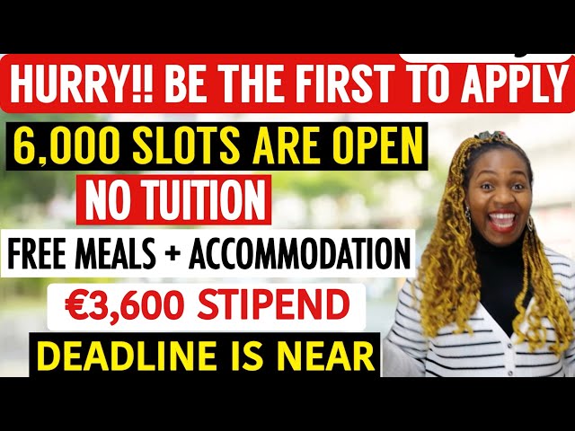 MOVE HERE FOR FREE | STUDY IN THIS UNIVERSITY WITHOUT PAYING TUITION | 6,000 SLOTS ARE OPEN-NO IELTS