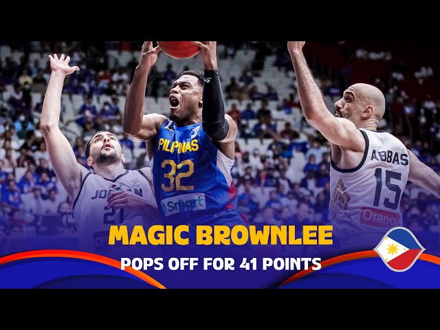 Magic BROWNLEE 🇵🇭 Pops off for 41 POINTS | Full Highlights vs. JOR | #FIBAWC 2023 Qualifiers