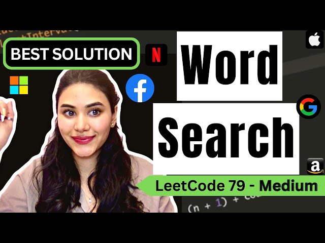 Word Search - LeetCode 79 - Python (BACKTRACKING)