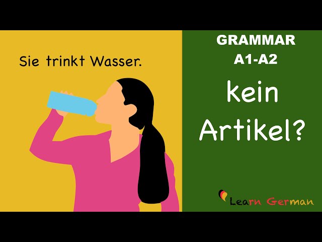 Learn German | German Grammar | No article | Kein Artikel | A1