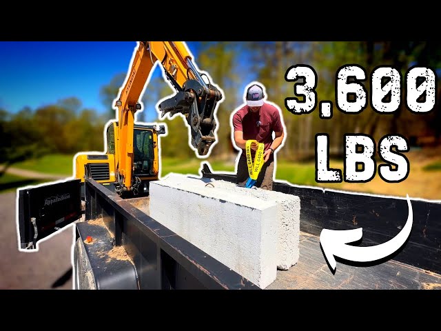 Can A 6 Ton Mini Excavator Lift These Concrete Blocks