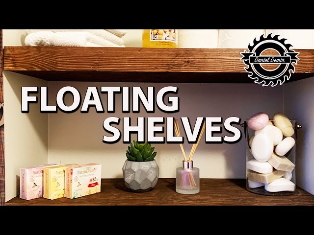 Easy Farmhouse Floating Shelves DIY I No Hardware Required I Lockdown Woodworking I