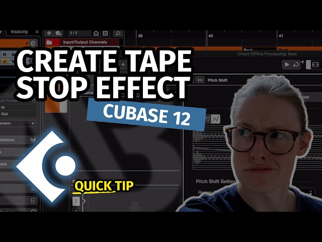 CREATE TAPE STOP EFFECT | Quick Tip Cubase 12