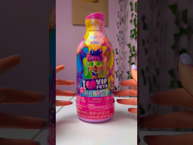 (ASMR) UNBOXING A *GIANT* RAINBOW MYSTERY VIP PETS BOTTLE!!😍🌈✨(10+ SURPRISES!!🫢⁉️) #Shorts
