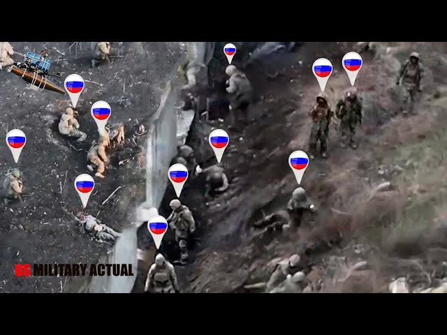 Horrifying Moment! How Ukrainian FPV drones thermobaric wipe out Russian infantry near Avdiivka