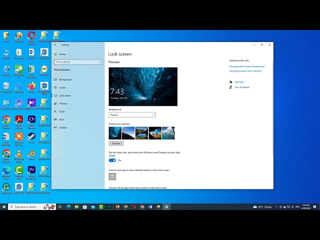 Windows 10 lock screen wallpaper auto change