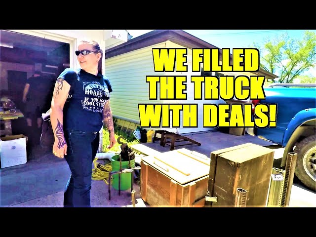 Ep399: THIS AMAZING GARAGE SALE HAUL FILLED OUR TRUCK!! 😮😮  SHOP WITH ME