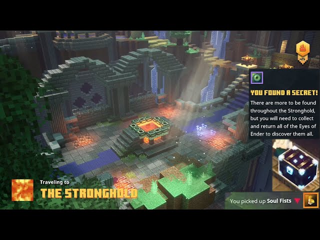 Unlocking the secrets of THE STRONGHOLD! In Minecraft Dungeons.