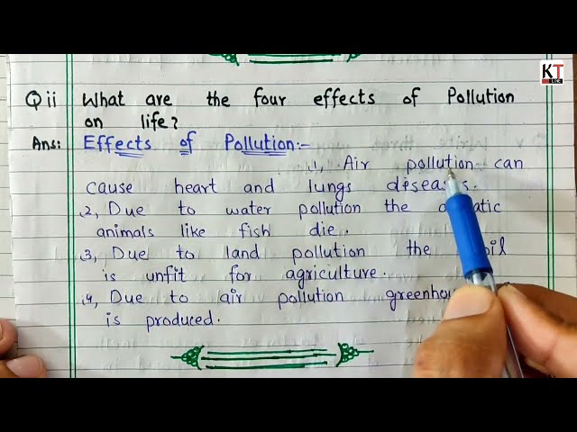 What are the four effect of pollution on life?/Khan Toturial/Pashto language