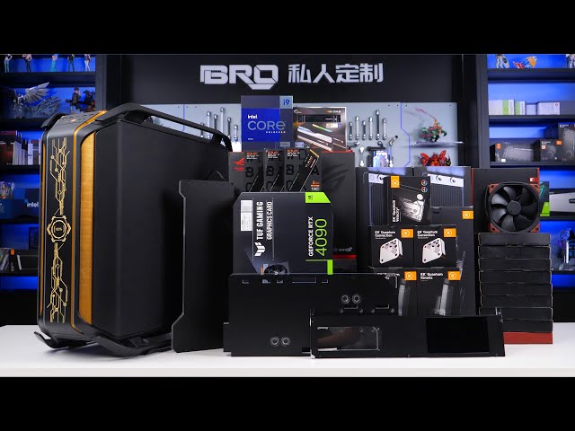 「BRO」4K PC BUILD Cooler Master C700M With Carbon Fiber Tube.13900KS+RTX4090酷冷至尊C700M黑金碳纤维管#pcbuild