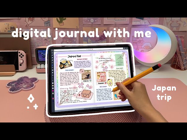 Digital journal with me on iPad Pro ✏️ digital planner | travel journal 💕