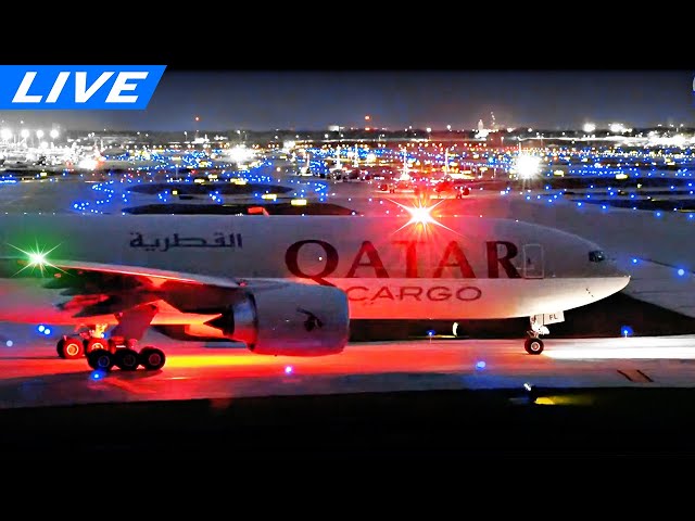 🔴LIVE LIGHTNING at NIGHT AIRPORT ACTION at CHICAGO O'HARE | SIGHTS and SOUNDS of PURE AVIATION