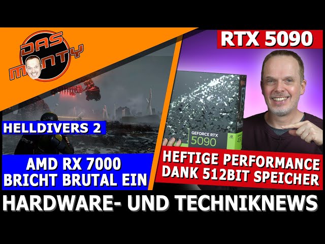 Nvidia RTX 5090 heftige Performance mit 512bit Speicher | RX 7000 extrem langsam in Helldivers 2