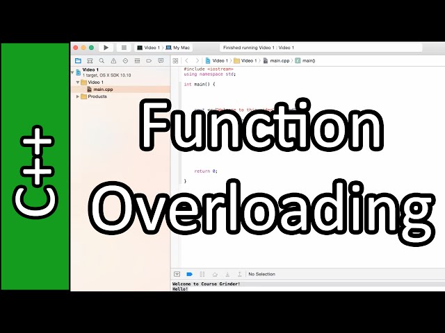 Function Overloading - C++ Programming Tutorial #26 (PC / Mac 2015)