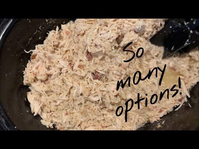 Bacon Ranch Shredded Chicken Recipe - Large Family Food