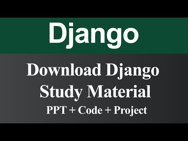 Django Study Material Download Geeky Shows (Hindi)