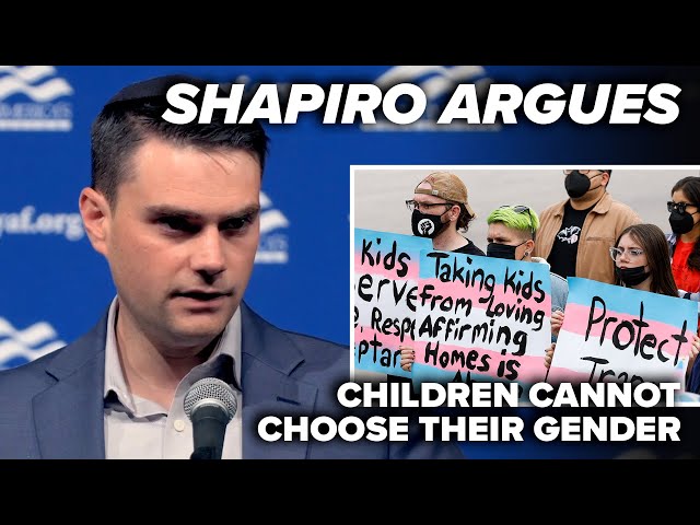 IT'S JUST PLAIN EVIL: Shapiro argues children cannot choose their gender