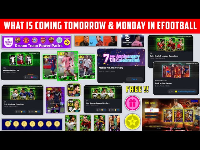 What Is Coming On Tomorrow And Monday In eFootball 2024 Mobile | Upcoming V4.0.0 Update, Free Coins