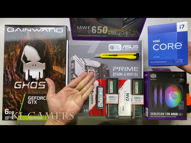 13th Gen intel Core i7 13700F ASUS PRIME B760M-A WiFi D4 GAINWARD GTX1660 Super Gaming PC Build