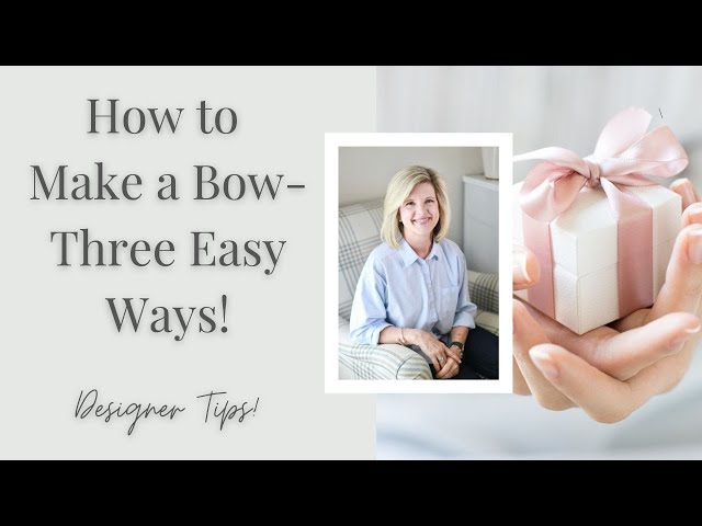 How to Make a Bow - 3 Ways! | Jennifer Decorates