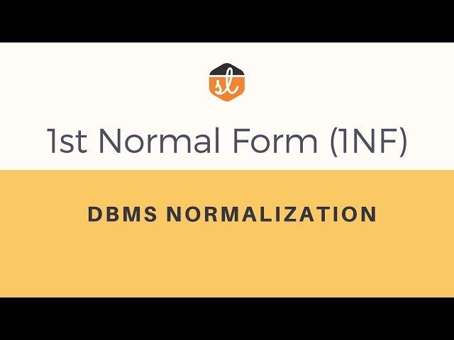 First Normal Form (1NF) | Database Normalization | DBMS