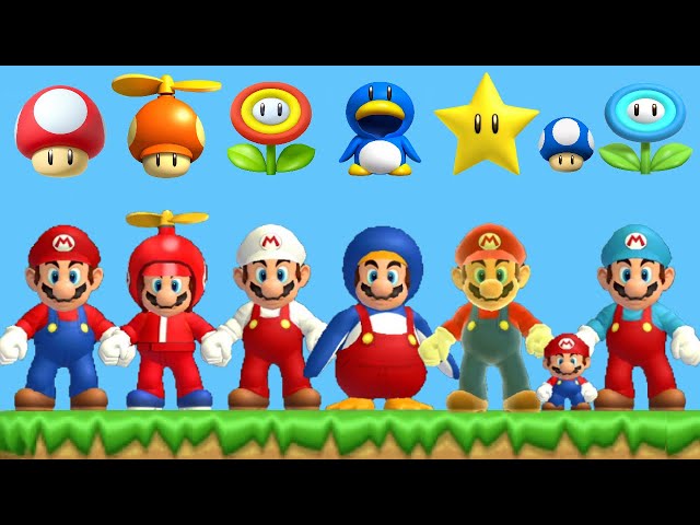 New Super Mario Bros Wii HD - All Power-Ups