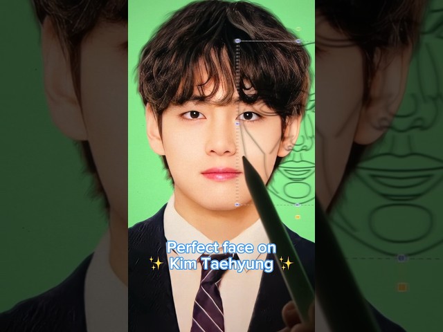 trying the ✨ perfect face ✨ on V BTS (Kim Taehyung) ✨ #shorts