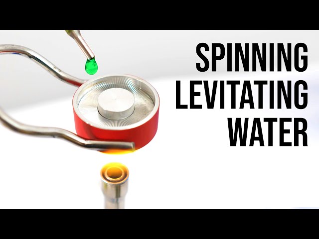 The Leidenfrost Ring Makes Levitating Water Spin