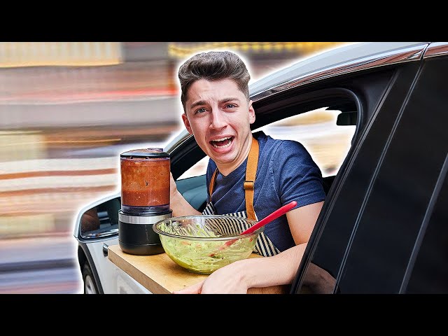 Cooking An Entire Meal In A Moving Car | Eitan Bernath