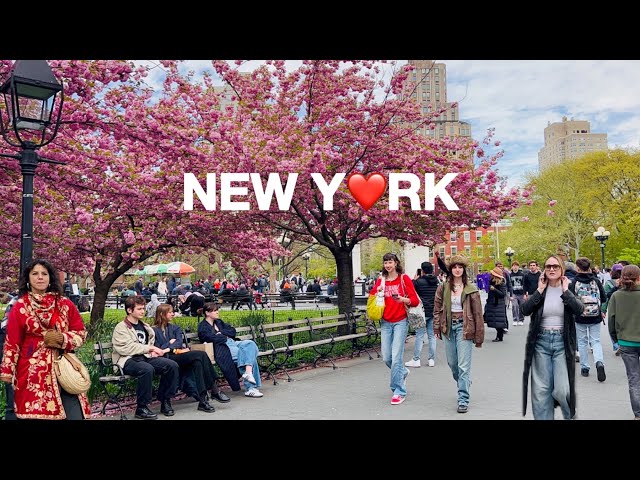 [4K]🇺🇸NYC Spring Walk🗽Lively Friday in Greenwich Village, New York City | April 2024