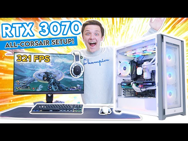 Insane RTX 3070 Gaming Setup 2021! [All-CORSAIR Gaming Setup - ft. Corsair K70 TKL!]