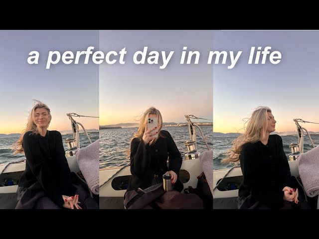 a perfect day in my life 💌 aesthetic brunch, farmers market, sunset boat night