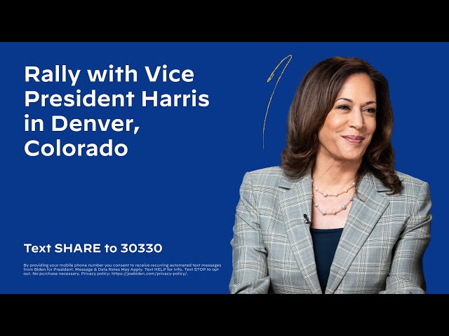 Rally with Vice President Harris in Denver, Colorado