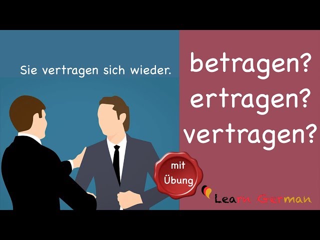 Learn German | Common Mistakes in German | ertragen? vertragen? betragen? | B2 | C1