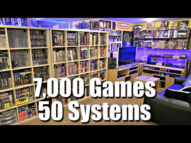 GAME ROOM TOUR - 7,000 Games + 50 Systems - METAL JESUS ROCKS