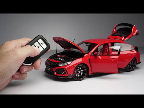 Unboxing of Honda Civic Type R 1:18 Scale (💖 Super Realistic Diecast Model)