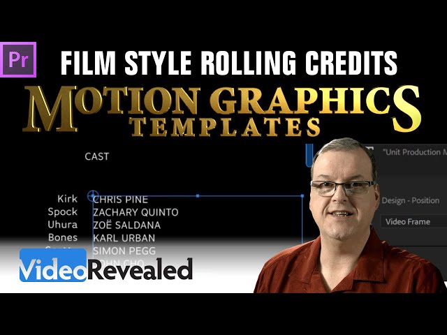 Film style rolling credits using Premiere Pro CC Motion Graphics Templates