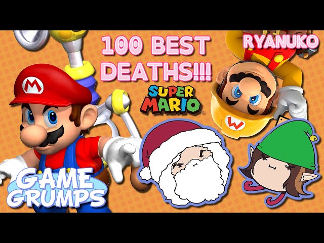 Game Grumps - 100 Best MARIO DEATHS!!! - Grumpmas
