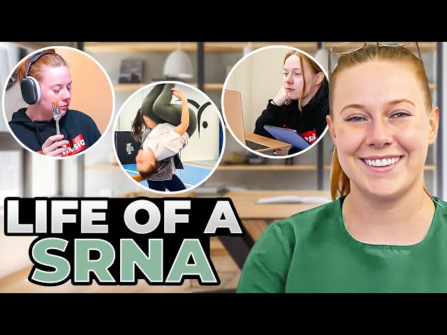 Day in the Life of an SRNA | Online projects, school and work out with me