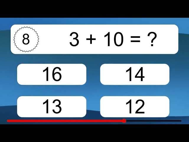 20 Addition Quiz Exercises for Kids