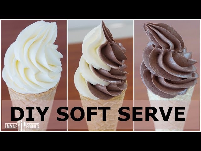 Homemade Soft Serve Ice Cream Recipe! ( Pipeable - NO Machine - NO Condensed Milk )