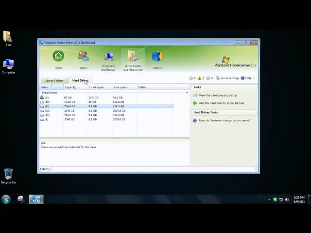 Windows Home Server 2011 - Adding 3TB Drives with the Dashboard and Disk Management