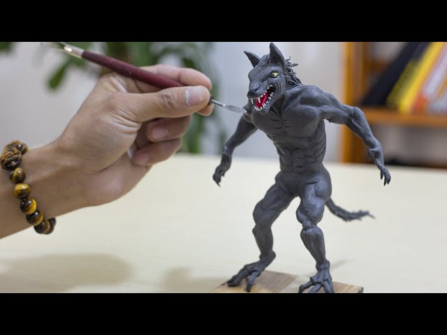 ASMR How to Create a Werewolf from Clay | Clay Sculpture