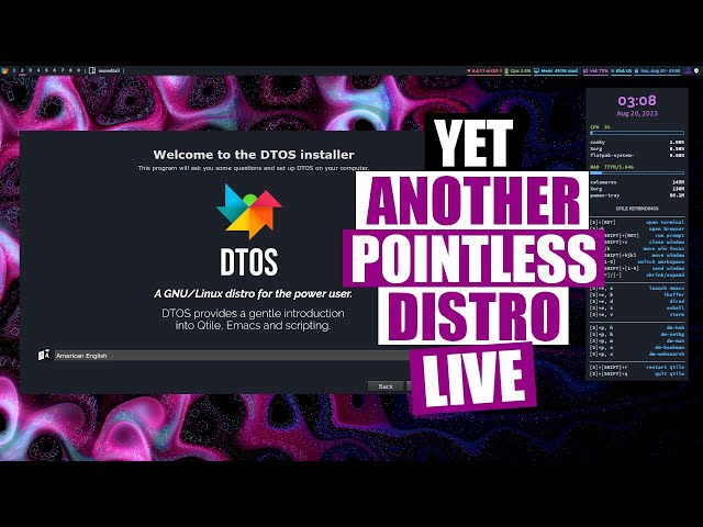 DTOS GNU/Linux - The Distro I Was Forced To Make - DT LIVE!