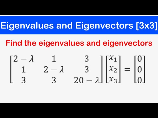 🔷15 - Eigenvalues and Eigenvectors of a 3x3 Matrix