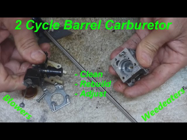 Clean, Rebuild & Tune a 2 CYCLE, BARREL type, CARBURETOR - FIX - Hard Start - No Start - Bogging