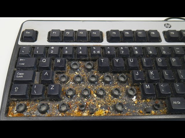 Cleaning The Dirtiest Keyboard Ever!