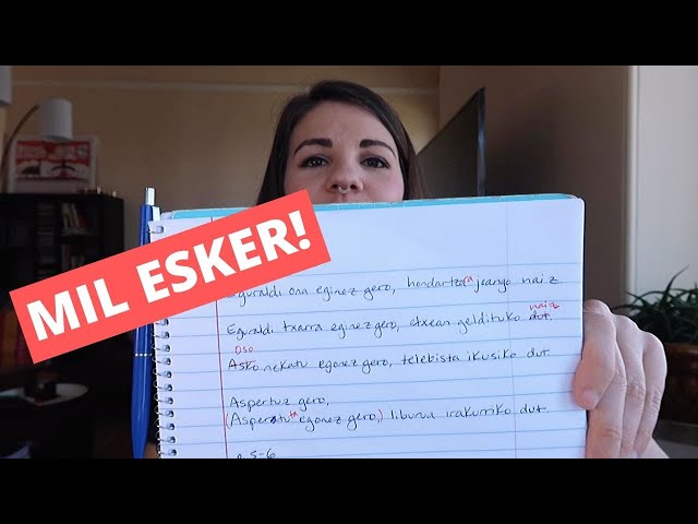 Correcting My Homework Using YOUR COMMENTS | American Learns Euskara Episode 9