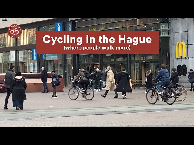 Cycling in The Hague (where people walk more)
