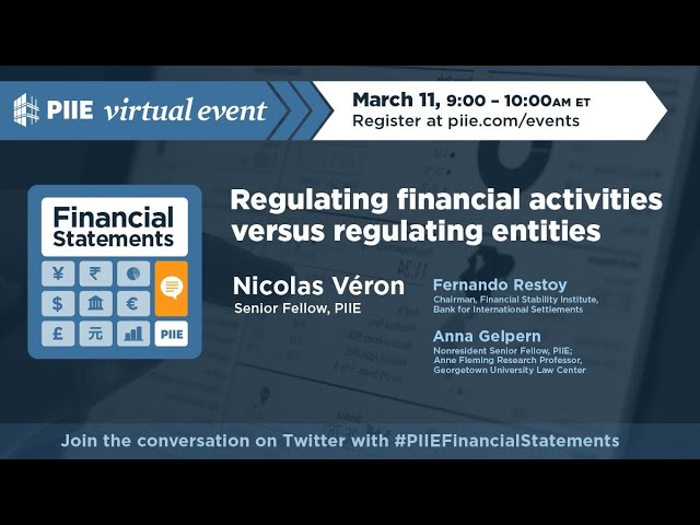 Regulating Financial Activities vs Regulating Entities
